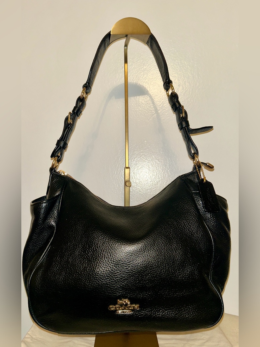 Coach Rori Shoulder Bag . Vintage Black Pebble Leather.  Perfect Condition